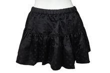 Load image into Gallery viewer, 極美品 CHROME HEARTS クロムハーツ マルチロゴ フレア ミニ スカート ブラック シルク ロゴ CHクロス BSフレア 中古 4c067437