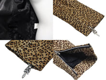 Load image into Gallery viewer, CHROME HEARTS クロムハーツ JJ DEAN ライダースジャケット サイズM ブラック レオパード ハラコ レザー シルバー925 美品 中古 4c067438