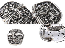Load image into Gallery viewer, CHROME HEARTS クロムハーツ BUCKL CEMETERY1.5 セメタリークロス バックル シルバー925 重量244g .925 2003 刻印 美品 中古 4c067440