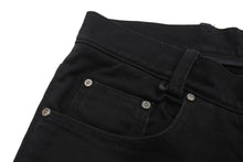 Load image into Gallery viewer, CHROME HEARTS クロムハーツ フレアニー デニムパンツ ブラック ホースシューボタン ロゴ シルバー925 サイズ29 美品 中古 4c067445