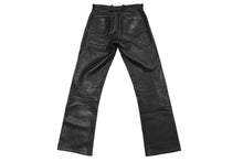 Load image into Gallery viewer, CHROME HEARTS クロムハーツ フレアニー カーペンター レザーパンツ ブラック シルバー925 ロゴ サイズ30 美品 中古 4c067447