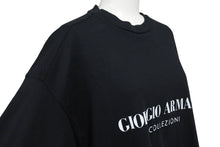 Load image into Gallery viewer, GIORGIO ARMANI ジョルジオアルマーニ 長袖Tシャツ イタリア製 コットン ブラック ホワイト サイズM 美品 中古 4c067461