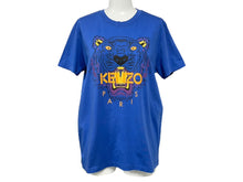 Load image into Gallery viewer, 極美品 KENZO ケンゾー 半袖Tシャツ トップス サイズL ポルトガル製 ブルー オレンジ コットン 中古 4c067466