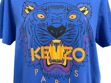 Load image into Gallery viewer, 極美品 KENZO ケンゾー 半袖Tシャツ トップス サイズL ポルトガル製 ブルー オレンジ コットン 中古 4c067466