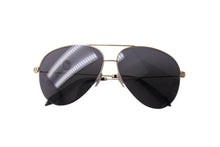 Load image into Gallery viewer, 極美品 Victoria Beckham ヴィクトリアベッカム サングラス ティアドロップ VBS90 C62 62□13 145 ブラック ゴールド 中古 4c067472
