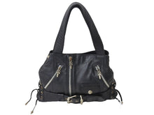 Load image into Gallery viewer, ChromeHearts クロムハーツ CH Plain JJDean Bag プレインJJディーンバッグ レザー シルバー925 ブラック 美品 中古 4c067513