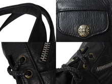 Load image into Gallery viewer, ChromeHearts クロムハーツ CH Plain JJDean Bag プレインJJディーンバッグ レザー シルバー925 ブラック 美品 中古 4c067513