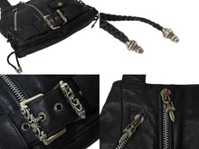 Load image into Gallery viewer, ChromeHearts クロムハーツ CH Plain JJDean Bag プレインJJディーンバッグ レザー シルバー925 ブラック 美品 中古 4c067513