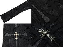 Load image into Gallery viewer, 新品未使用 ChromeHearts クロムハーツ リーバイス デニムパンツ クロスパッチ CHクロス ボタン ブラック 31 中古 4c067553