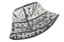 Load image into Gallery viewer, 極美品 CHROME HEARTS クロムハーツ バケットハット サイズM/L ブラック クリア ビニール 総柄 ロゴ プリント 中古 4c067618