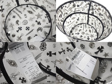 Load image into Gallery viewer, 極美品 CHROME HEARTS クロムハーツ バケットハット サイズM/L ブラック クリア ビニール 総柄 ロゴ プリント 中古 4c067618