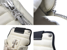 Load image into Gallery viewer, クロムハーツ リックオウエンス ジオバスケット スニーカー CHクロス ダガー レザー シルバー925 サイズ38 ホワイト 良品 中古 4c067711