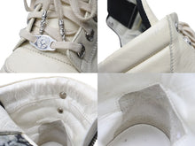 Load image into Gallery viewer, クロムハーツ リックオウエンス ジオバスケット スニーカー CHクロス ダガー レザー シルバー925 サイズ38 ホワイト 良品 中古 4c067711