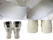 Load image into Gallery viewer, クロムハーツ リックオウエンス ジオバスケット スニーカー CHクロス ダガー レザー シルバー925 サイズ38 ホワイト 良品 中古 4c067711