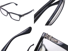 Load image into Gallery viewer, CHROMEHEARTS クロムハーツ RUMPLEFORESKIN-A メガネ サングラス プラスチック シルバー925 ブラック 美品 中古 4c067814