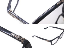 Load image into Gallery viewer, CHROMEHEARTS クロムハーツ RUMPLEFORESKIN-A メガネ サングラス プラスチック シルバー925 ブラック 美品 中古 4c067814
