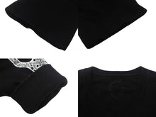 Load image into Gallery viewer, CHROME HEARTS クロムハーツ 長袖シャツ ロンT 2212 304 0226 サイズS コットン ブラック ホワイト 良品 中古 4c067882