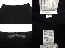 Load image into Gallery viewer, CHROME HEARTS クロムハーツ スウェットパンツ スクロールラベルCH クロスレザーパッチ 2214-304-9000 Lサイズ ブラック 美品 中古 4c067886