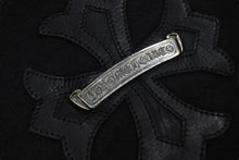 Load image into Gallery viewer, CHROME HEARTS クロムハーツ スウェットパンツ スクロールラベルCH クロスレザーパッチ 2214-304-9000 Lサイズ ブラック 美品 中古 4c067886