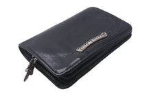 Load image into Gallery viewer, CHROME HEARTS クロムハーツ ジョーイスクロールウォレット 二つ折り財布 2246 304 0153 0900 レザー ブラック 美品 中古 4c067889
