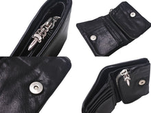 Load image into Gallery viewer, CHROME HEARTS クロムハーツ ジョーイスクロールウォレット 二つ折り財布 2246 304 0153 0900 レザー ブラック 美品 中古 4c067889