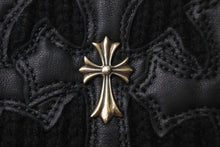 Load image into Gallery viewer, CHROME HEARTS クロムハーツ ビーニー ニット帽 クロスパッチ カシミヤ ブラック 美品 中古 4c067891