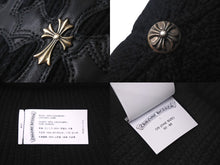 Load image into Gallery viewer, CHROME HEARTS クロムハーツ ビーニー ニット帽 クロスパッチ カシミヤ ブラック 美品 中古 4c067891