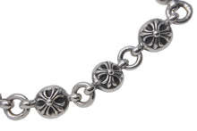 Load image into Gallery viewer, 新品同様 Chrome Hearts クロムハーツ クロスボールブレスレット 69g シルバー925 10リンク 中古 4c068125