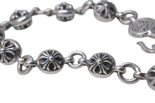Load image into Gallery viewer, 新品同様 Chrome Hearts クロムハーツ クロスボールブレスレット 69g シルバー925 10リンク 中古 4c068125
