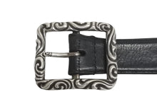 Load image into Gallery viewer, Chrome Hearts クロムハーツ BLT SCRLREC レクタングルスクロール サイズ34 レザーベルト ブラック 美品 中古 4c068292