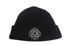 Load image into Gallery viewer, CHROME HEARTS クロムハーツ WOOL WATCH CAP CHプラス 刺繍 ニットキャップ サイズOS ウール 2238-304-4100 ブラック 美品 中古 4c068350