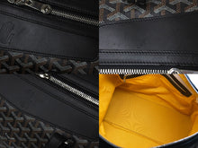 Load image into Gallery viewer, GOYARD ゴヤール ボーイング 55 ヘリンボーン PVC レザー ボストンバッグ ブラック 黒 美品 中古 4c068414