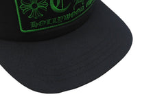 Load image into Gallery viewer, CHROME HEARTS クロムハーツ トラッカー メッシュ キャップ 新型 ブラック グリーン コットン ロゴ 帽子 サイズOS シルバー金具 美品 中古 4c068415
