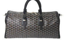 Load image into Gallery viewer, GOYARD ゴヤール クロワジュール45 ボストンバッグ トラベルバッグ ブラック PVC レザー シルバー金具 美品 中古 4c068421