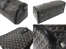 Load image into Gallery viewer, GOYARD ゴヤール クロワジュール45 ボストンバッグ トラベルバッグ ブラック PVC レザー シルバー金具 美品 中古 4c068421
