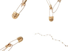 Load image into Gallery viewer, 極美品 CHROME HEARTS クロムハーツ ネックレス セーフティーピン 22K 16インチ 全長22.2 中古 4c068446