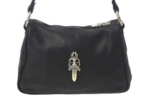 Load image into Gallery viewer, 新品未使用 CHROME HEARTS クロムハーツ チキンナゲットスモール ショルダーバッグ ダガー レザー シルバー925 ブラック 中古 4c068448