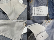 Load image into Gallery viewer, CHROME HEARTS クロムハーツ デニムパンツ リーバイス ドレイク オーダー クロスパッチ サイズ36 ブルー 美品 中古 4c068673