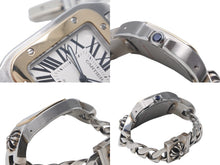 Load image into Gallery viewer, 極美品 CHROME HEARTS クロムハーツ カスタムオーダー カルティエ サントス100 LM W200728G コンビ 中古 4c068742ch