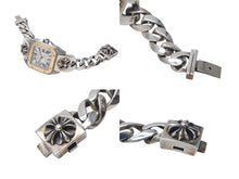 Load image into Gallery viewer, 極美品 CHROME HEARTS クロムハーツ カスタムオーダー カルティエ サントス100 LM W200728G コンビ 中古 4c068742ch