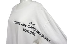 Load image into Gallery viewer, Supreme シュプリーム COMME des GARCONS SHIRT コムデギャルソンシャツ 長袖Tシャツ サイズL 15AW ホワイト ブラック コットン 良品 中古 4c068749