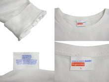 Load image into Gallery viewer, Supreme シュプリーム COMME des GARCONS SHIRT コムデギャルソンシャツ 長袖Tシャツ サイズL 15AW ホワイト ブラック コットン 良品 中古 4c068749