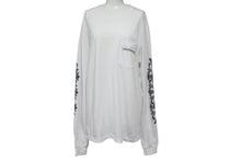 Load image into Gallery viewer, CHROME HEARTS クロムハーツ ダガーアイチャート 長袖Tシャツ サイズL フローラルクロス プリント ホワイト コットン 美品 中古 4c068751