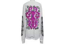 Load image into Gallery viewer, CHROME HEARTS クロムハーツ ダガーアイチャート 長袖Tシャツ サイズL フローラルクロス プリント ホワイト コットン 美品 中古 4c068751