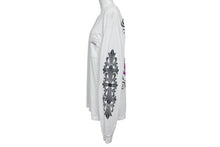 Load image into Gallery viewer, CHROME HEARTS クロムハーツ ダガーアイチャート 長袖Tシャツ サイズL フローラルクロス プリント ホワイト コットン 美品 中古 4c068751