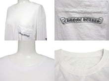 Load image into Gallery viewer, CHROME HEARTS クロムハーツ ダガーアイチャート 長袖Tシャツ サイズL フローラルクロス プリント ホワイト コットン 美品 中古 4c068751