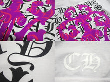 Load image into Gallery viewer, CHROME HEARTS クロムハーツ ダガーアイチャート 長袖Tシャツ サイズL フローラルクロス プリント ホワイト コットン 美品 中古 4c068751