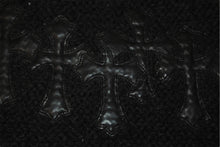 Load image into Gallery viewer, CHROME HEARTS クロムハーツ マフラー ストール CHクロスパッチ レザー シルバー925 ブラック 美品 中古 4c068996