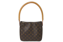 Load image into Gallery viewer, LOUIS VUITTON ルイヴィトン ルーピングMM ハンドバッグ M51146 モノグラム ゴールド金具 ブラウン 美品 中古 4c069020