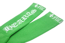 Load image into Gallery viewer, 新品未使用 CHROME HEARTS クロムハーツ 靴下 ソックス ヴァインダガー刺繍 FUCK YOU グリーン 中古 4c069065